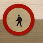 Vintage Verkeersbord, Diameter 100 Cm thumbnail 9