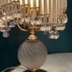2 Beschikbaar ! Vintage Murano Staafjes Tafellampen Kristal Art Deco Stijl thumbnail 4