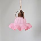 Hanglamp Van Roze Gesatineerd Glas, 1920-30S thumbnail 5