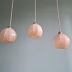 Art Deco Hanglamp In Roze Gespikkeld Glas (3 Beschikbaar) thumbnail 7