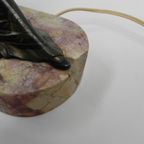 Art Deco Bureaulamp Zittende Vrouw Met Bol thumbnail 18