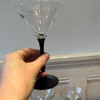 Feestelijke Luminarc Glazen, Zwarte Hoge Voet Martini Glazen Set Van 6 | Kerst thumbnail 3