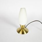 R.S.- Leuchten - Tafellamp - Kelklamp - Melkglas - Messing - 80'S thumbnail 2