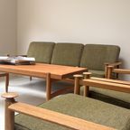 Vintage Houten Zithoek / Bank / Fauteuils / Salontafel thumbnail 2