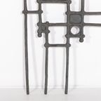 1980’s Crafted Brutalist Door Fixture/wall Art / Muurdecoratie / Wanddecoratie thumbnail 4