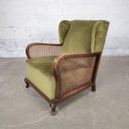 Mid-Century Fluwelen Fauteuil thumbnail 4