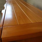 Brutalist Solid Elm Sideboard By Maison Regain, France thumbnail 9