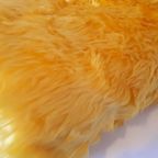 * Vintage Sprei Plusch Retro Deken Jaren 70 Gele Deken thumbnail 3