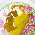 Antiek Art Nouveau Jugendstil Bord KG Luneville France 1900’s thumbnail 3