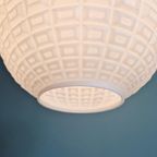 Vintage Getextureerde Witte Opaline Hanglamp, 1960-70 thumbnail 9