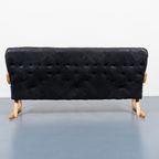 1970’s Sculptural Danish Modern Patchwork Leather Sofa / Bank thumbnail 9