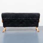 1970’S Sculptural Danish Modern Patchwork Leather Sofa / Bank thumbnail 9