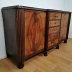 Vintage Art Deco Dressoir Wandkast Ladekast Badkamermeubel Met Marmer Blad thumbnail 10