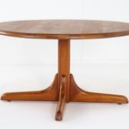 Salling Stolefabrik Deense Ronde Eettafel Salontafel In Hoogte Verstelbaar Vintage thumbnail 7