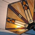Tifanny Stijl Vintage Zeshoekige Plafondlamp Art Deco thumbnail 5
