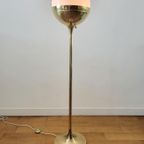 Messing Vloerlamp En Opaline Glas Van Vereinigte Werkstätten thumbnail 2