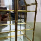 Vintage Messing Gouden Vitrine / Etagere /mini Serre thumbnail 5
