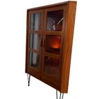 Vintage Teaken Vitrinekast / Hoekkast / Etagere Dyrlund thumbnail 5