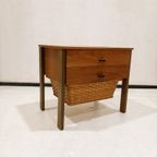 Sewing Cabinet With Reed Basket By Horn Collection, West Germany 1950s thumbnail 10