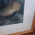 *a J Ter Veld 48 Aquarel Oud Schilderij Stilleven Ingelijst thumbnail 5