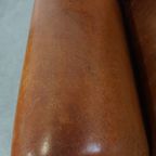 Grote, Stoere En Comfortabele Vintage Cognac-kleurige Schapenleren Fauteuil/armchair thumbnail 8