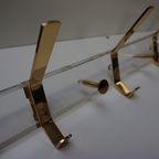 Plexiglas En Messing Wandkapstok Muurkapstok Hollywood Regency Stijl, 1970 thumbnail 5