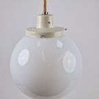 Vintage Bol Hanglamp Schoollamp Koper Stang Art Deco ‘50 thumbnail 9