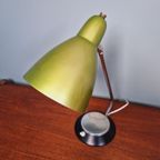 Vintage Bureaulamp In Groen En Chroom Gelakt Metaal thumbnail 6