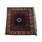 Vintage Vierkant Oosters Vloer/ Sierkleedje Met Mooie Kleuren 76x76cm thumbnail 2