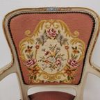 Brocante Vintage Gobelin Queen Ann Stoeltje, Fauteuiltje 03 thumbnail 7
