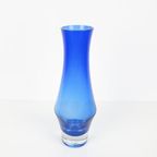 Vintage Blauw Glas Vaasje thumbnail 3