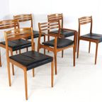 Set 5 + 1 Deense Vintage Eetkamerstoelen Stoelen thumbnail 19