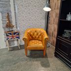 Chesterfield Club Chair - Golden Oak thumbnail 3