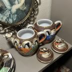 Theeservies Set Satsuma Porselein Vintage thumbnail 7