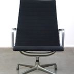 Zeer Mooie Design Vitra Draaifauteuil Model Ea 116 In Zwarte Stof thumbnail 3