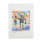 Offset Litho Naar Jean-Michel Basquiat Fishing 92/100 Abstracte Kunstdruk thumbnail 4