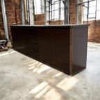 Vintage Minimalistische Dressoir In Donker Hout thumbnail 9