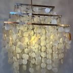 Vintage Xxxl Capiz Schelpen Lamp Hanglamp Opaline Parelmoer Vintage thumbnail 9