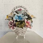Bassano Ceramics Basket With Flowers, Italy 1950s thumbnail 26