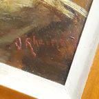 Antiek Portret Olieverf Op Hout thumbnail 4