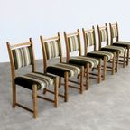 Brutalist Eetkamerstoelen | Vintage Stoelen | Jaren 60 | Eik thumbnail 10