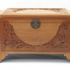 Chinese Carved Camphor Wooden Box thumbnail 7