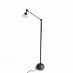 Adjustable / Conical Glass And Black Metal Floor Lamp By Tronconi, 1970s, Italy thumbnail 11