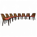 8 X De Coene Frères Chairs By Kortrijkse Kunstwerkstede Art Deco 1930s thumbnail 2