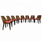 8 X De Coene Frères Chairs By Kortrijkse Kunstwerkstede Art Deco 1930S thumbnail 2