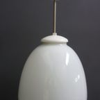 Vintage Opaline Pendant Lamp, Czechoslovakia 1950 thumbnail 3