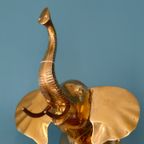 Grote Vintage Zware Messing Olifant Beeld thumbnail 7