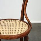 Originele Antieke Bentwood Thonet Bistro Stoel Model Nr. 14 Met Een Nieuwe Gematte Zitting thumbnail 9