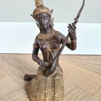 Brons Beeldje Van Een Thaise Muzikant thumbnail 7