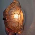 Vintage Plafondlamp Plafonnière Wandlamp Jaren '60 Sixties Glas Amber thumbnail 11